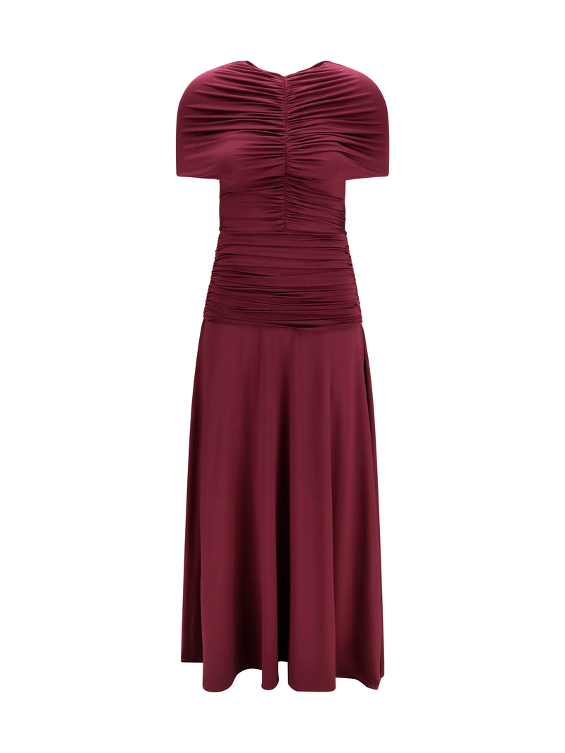 Self-portrait Self-portrait Ruched Midi Dress In Jersey - World Class Fashion