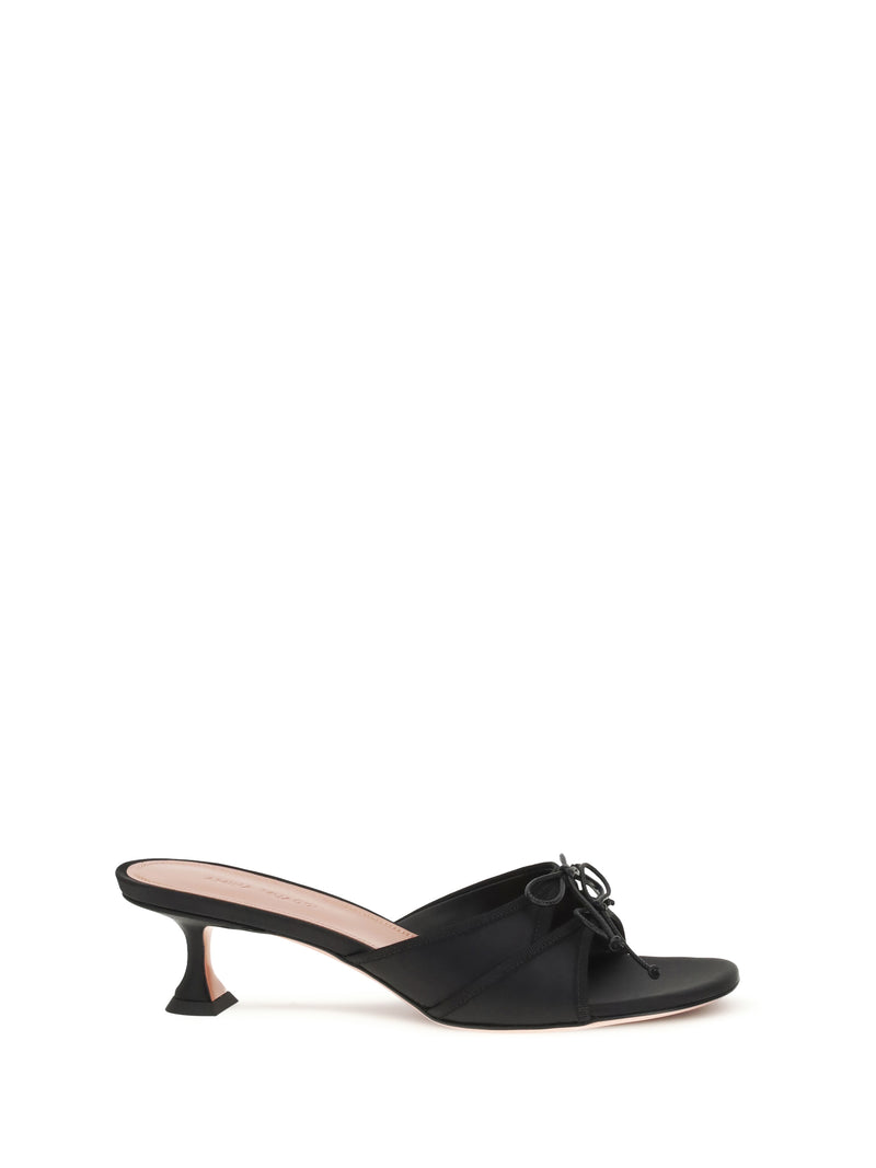 Amina Muaddi Amina Muaddi Eleonora Mules Sandals Black - World Class Fashion