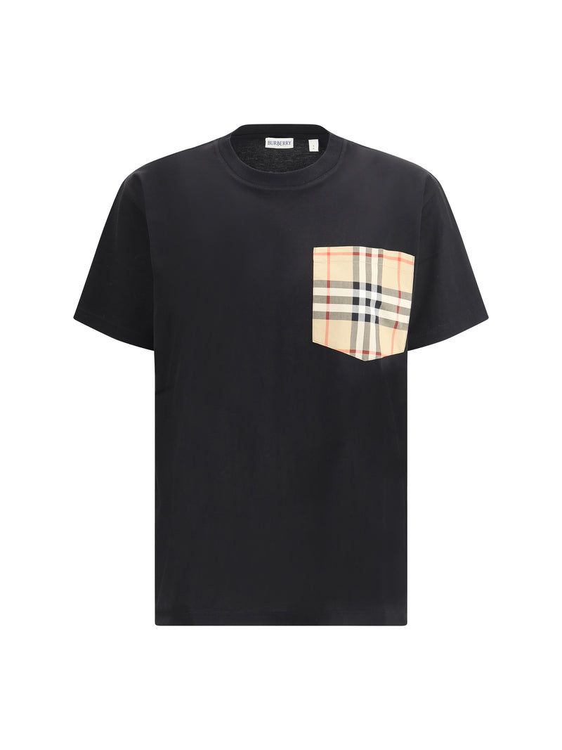 Burberry Burberry Archive Check Pocket T-shirt Black - World Class Fashion