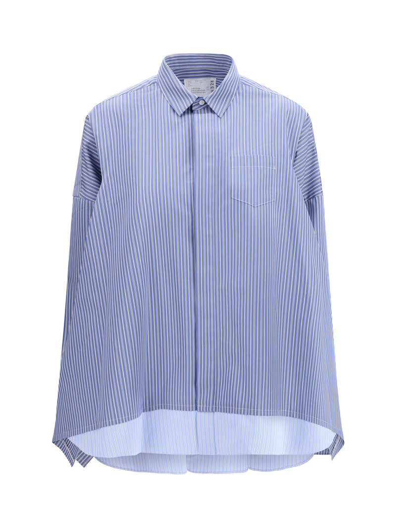 Sacai Sacai Striped Poplin Shirt - World Class Fashion