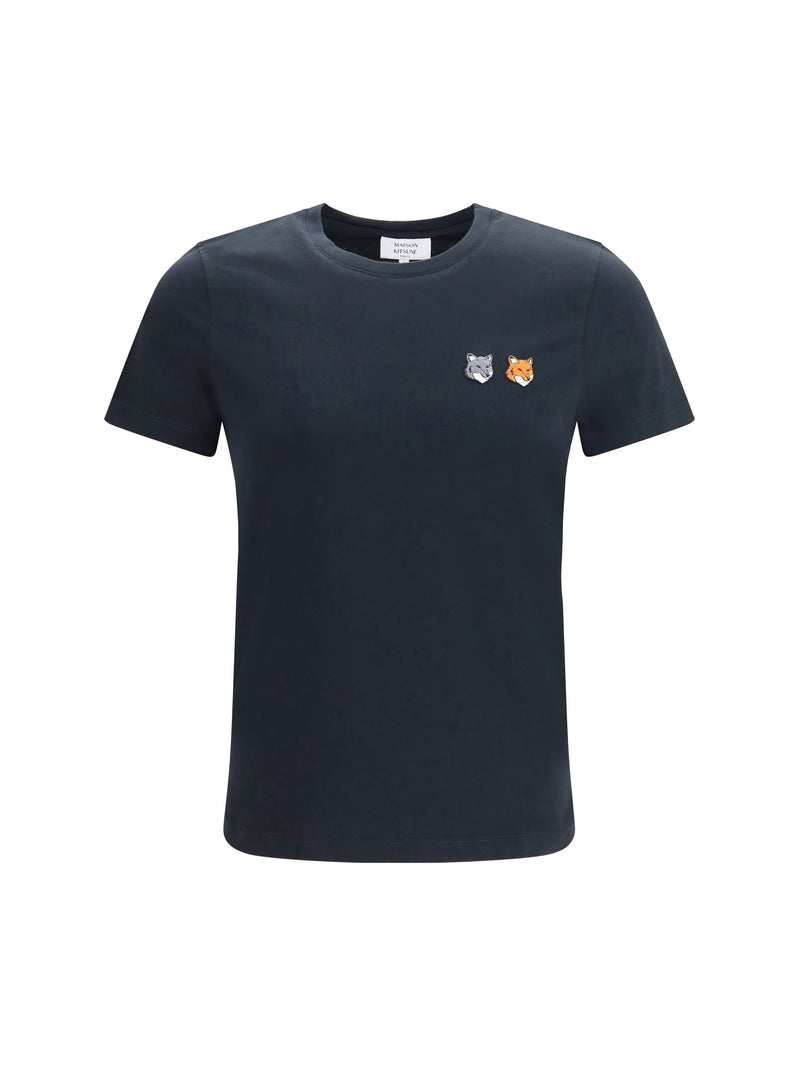 Maison Kitsuné Maison Kitsuné Double Fox Head T-shirt Anthracite - World Class Fashion