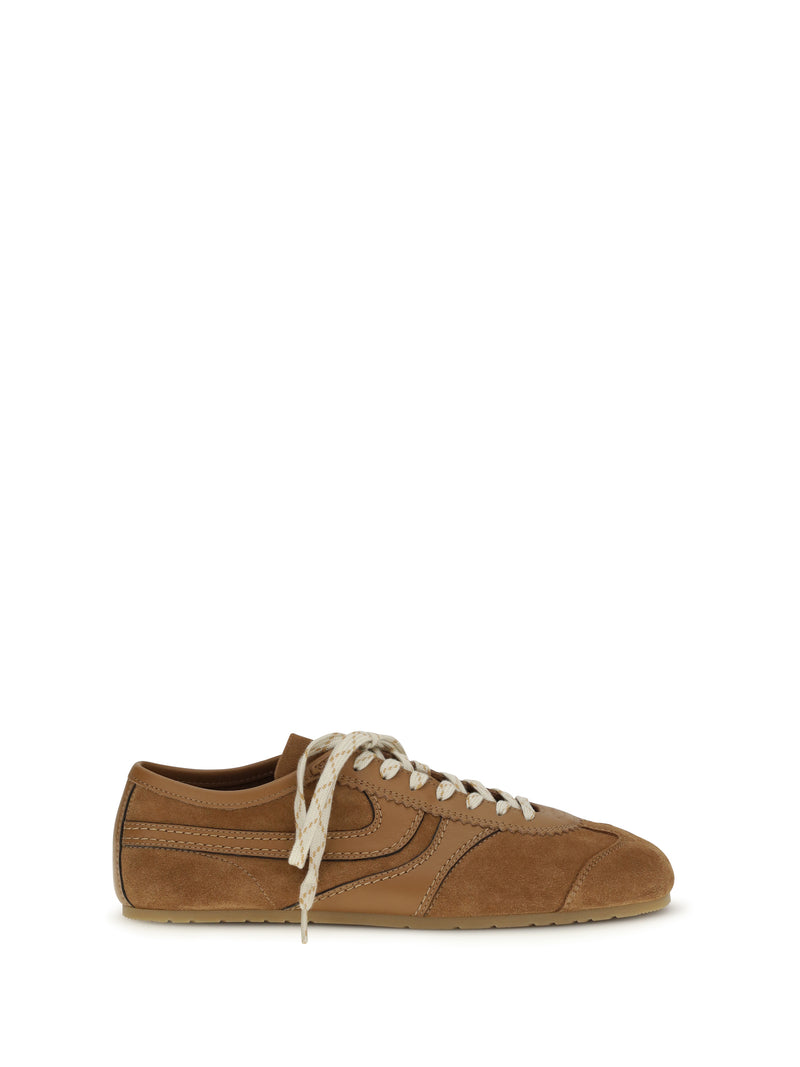 Dries Van Noten Dries Van Noten Suede Sneakers Tan Men - World Class Fashion