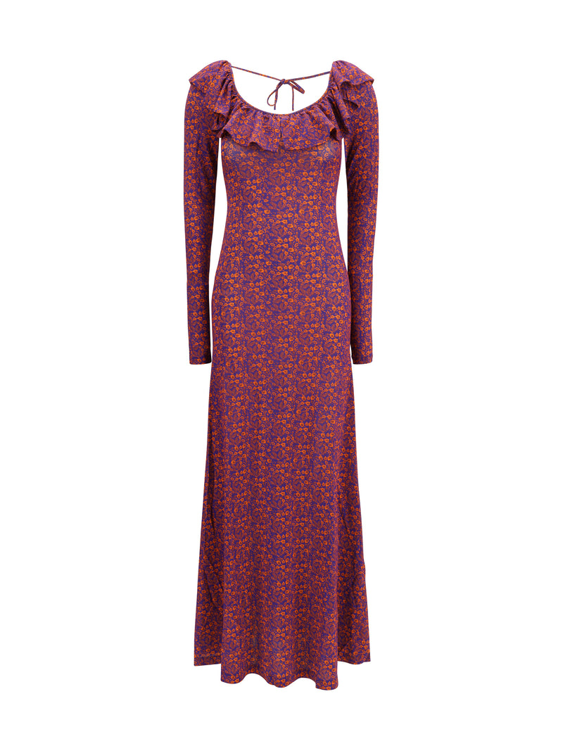 Kristina Ti Kristina Ti Patterned Jersey Dress Multi - World Class Fashion