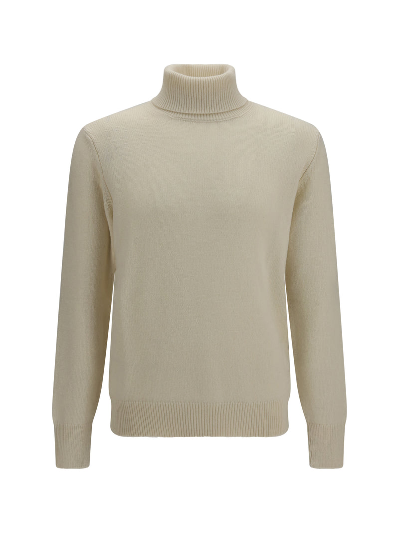 Aragona Cashmere Aragona Cashmere Turtleneck Sweater White Men - World Class Fashion