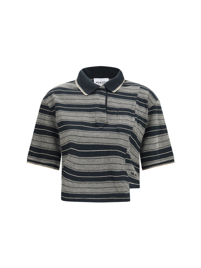 Marant Étoile Marant Étoile Isalyne Polo Black/Ecru - World Class Fashion