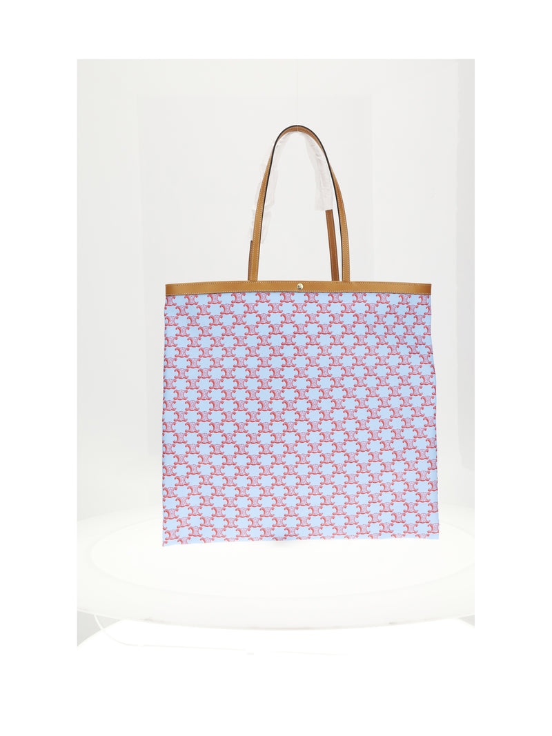 Celine Celine Large Flat Shopper Denim Blue/Red - World Class Fashion