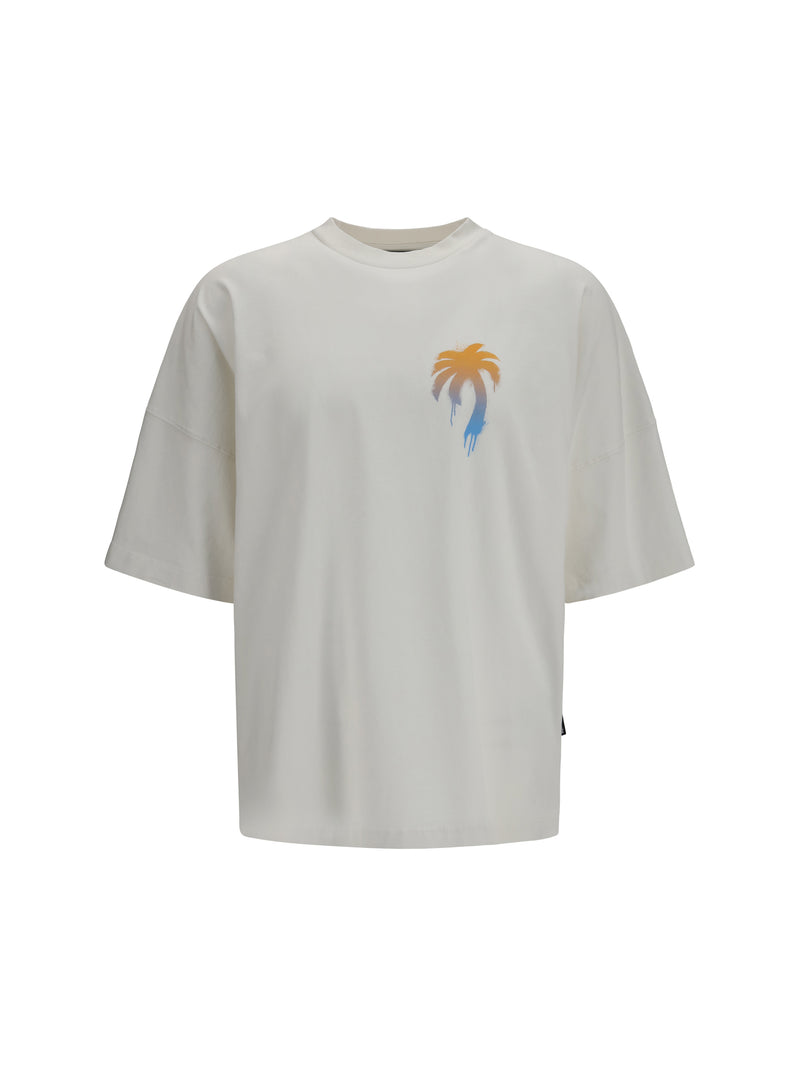 Palm Angels Palm Angels I Love PA Over T-shirt Off White Black - World Class Fashion