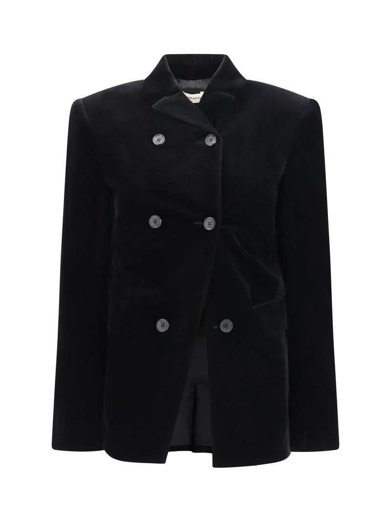 Khaite Khaite Rolo Stretch-velvet Jacket Black Women - World Class Fashion