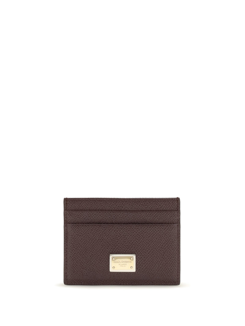 Dolce & Gabbana Dolce & Gabbana Leather Cardholder Mosto - World Class Fashion