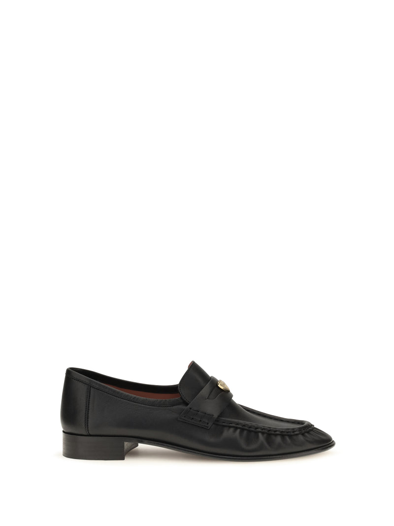 Chloe Chloé Letti Leather Loafers Black Women - World Class Fashion
