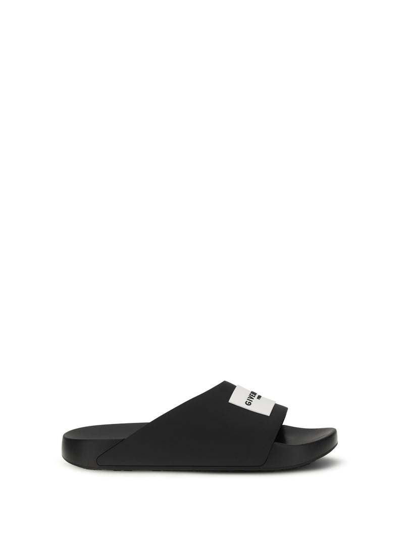 Givenchy Givenchy Rubber Slide Sandals Black Men - World Class Fashion