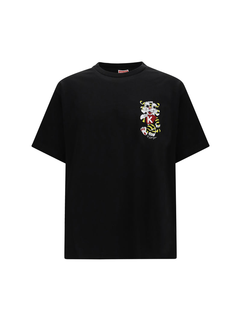 Kenzo Kenzo Wild Tiger Embroidered T-shirt Black Men - World Class Fashion
