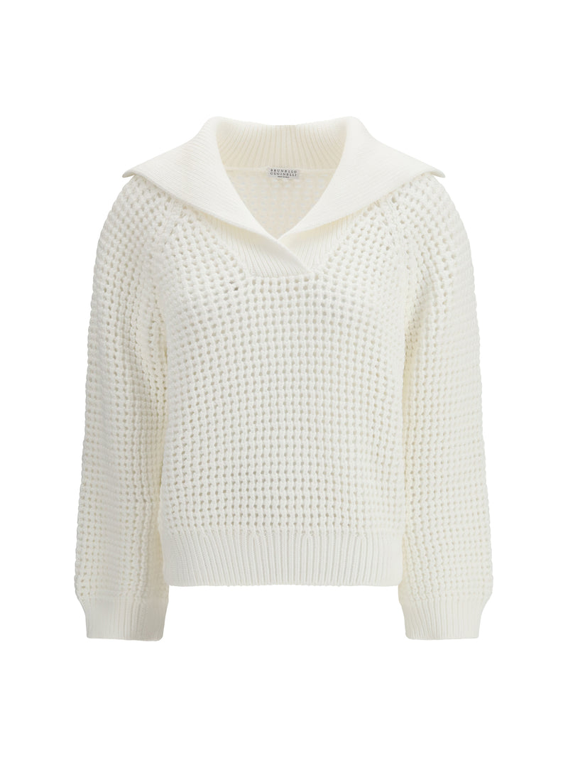 Brunello Cucinelli Brunello Cucinelli Shirt Collar Jumper Panama - World Class Fashion