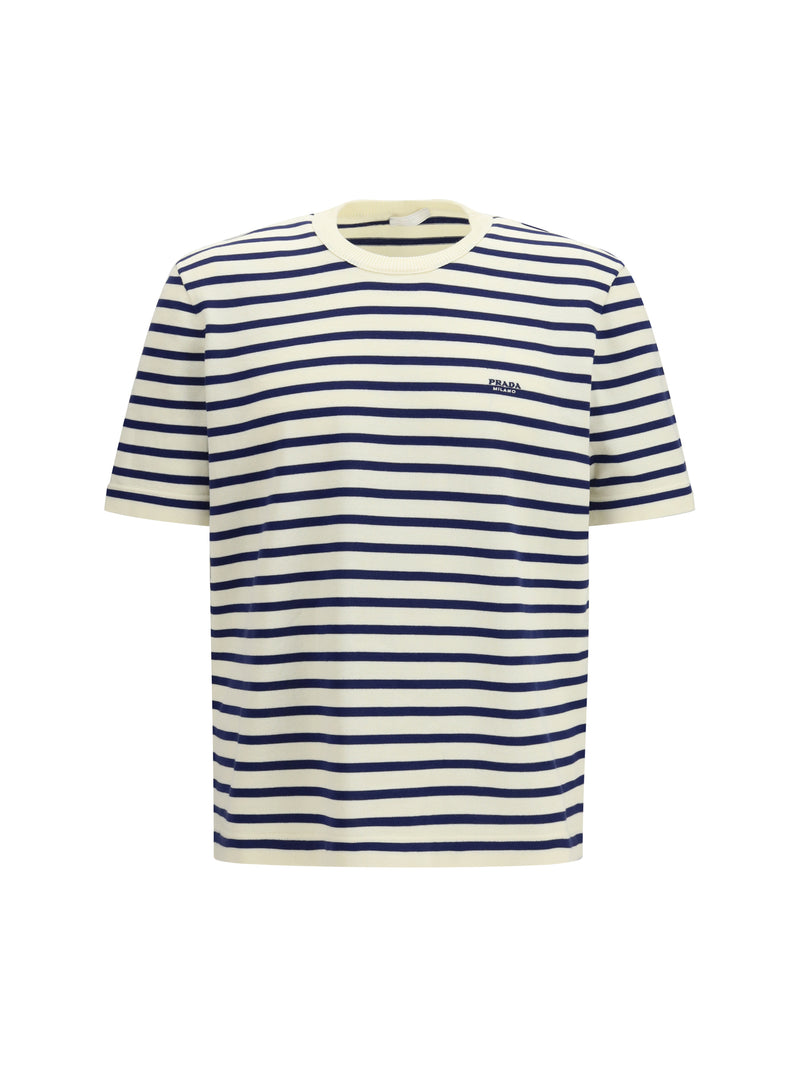Prada Prada Short-sleeve Cotton Sweater Naturale - World Class Fashion