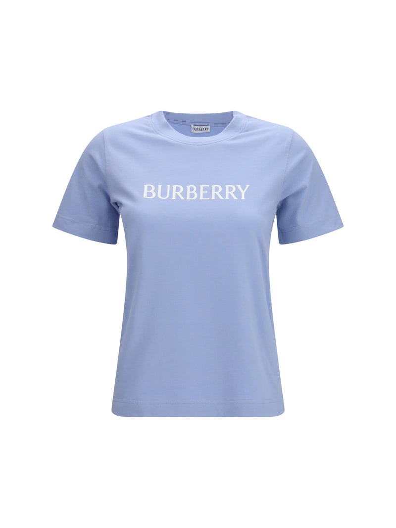 Burberry Burberry Embroidered Logo Cotton T-shirt Sunbleached Blue - World Class Fashion