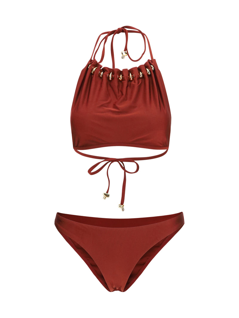 Zimmermann Zimmermann Aster Bikini Merlot - World Class Fashion