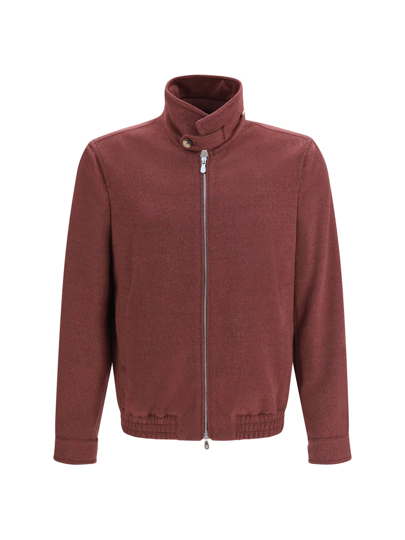 Brunello Cucinelli Brunello Cucinelli Wool Zip Jacket Lava Men - World Class Fashion