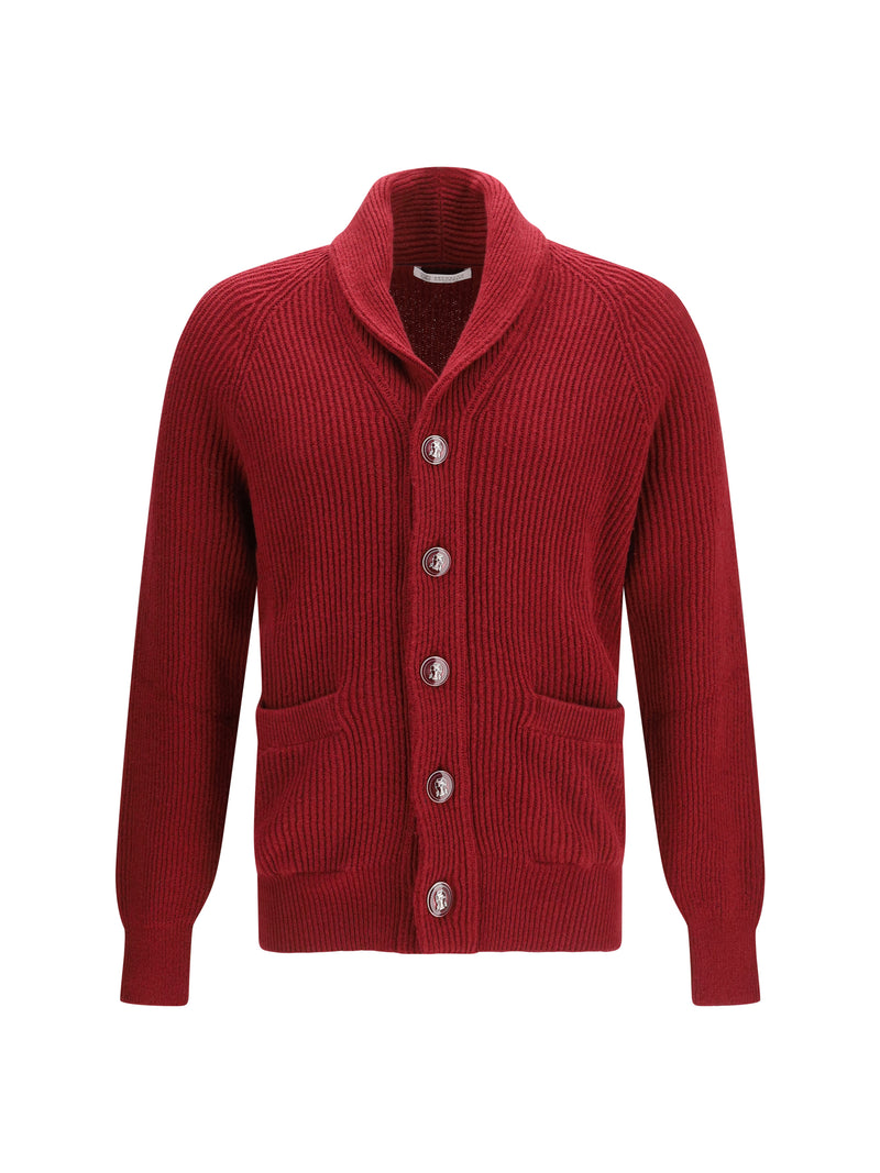 Brunello Cucinelli Brunello Cucinelli Ribbed Cardigan CILIEGIA - World Class Fashion