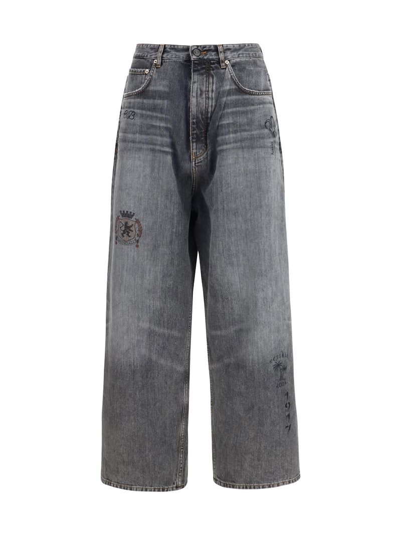 Balenciaga Balenciaga Tattoo Baggy Pants Multicolor - World Class Fashion