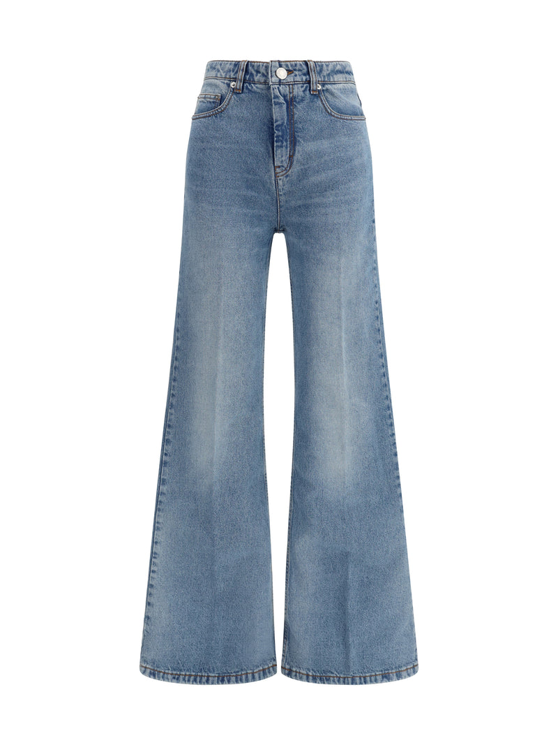 AMI Paris AMI Paris Flared Denim Jeans Blue Women - World Class Fashion