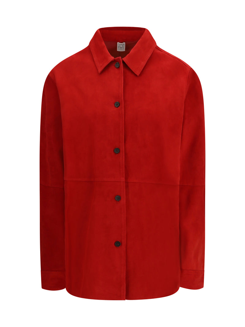 Toteme Toteme Suede Shirt Jacket Poppy - World Class Fashion