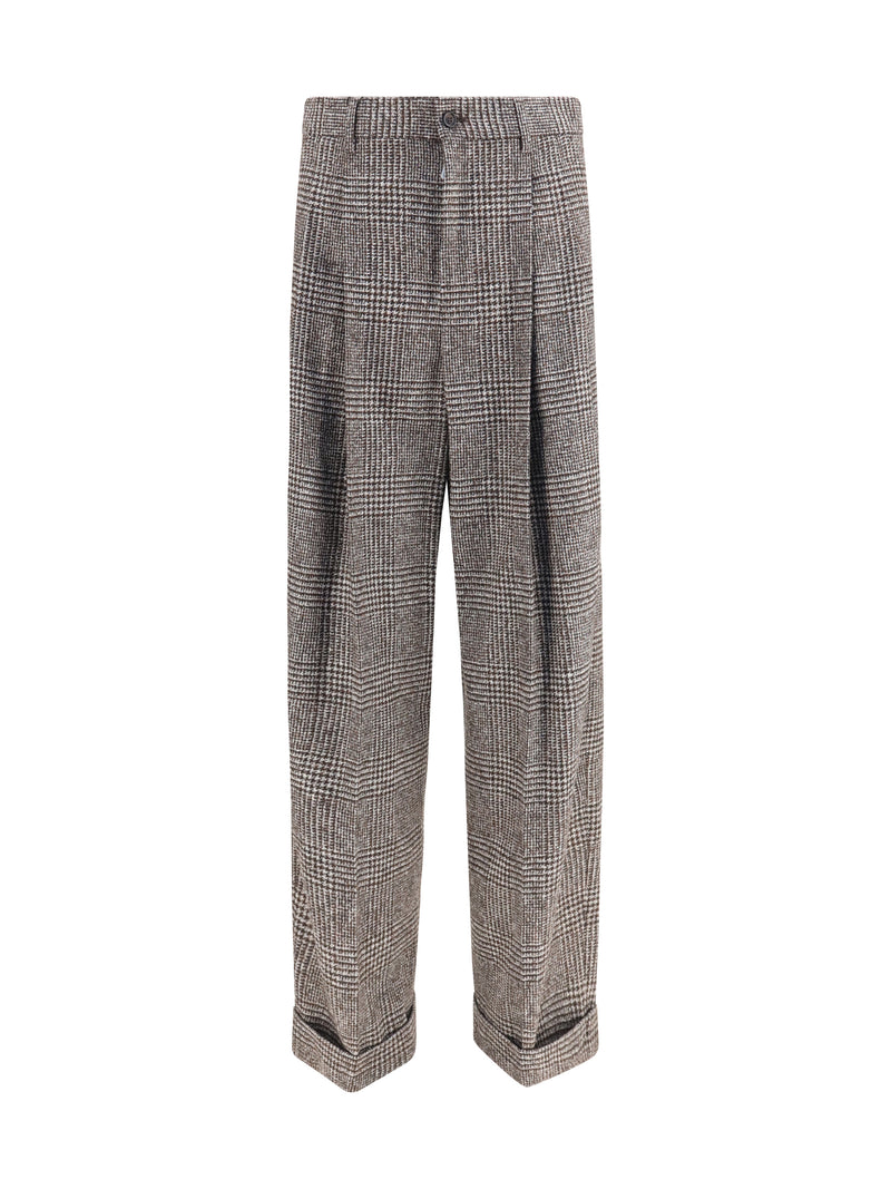Dolce & Gabbana Dolce & Gabbana Alpaca Blend Prince Of Wales Pants Check - World Class Fashion