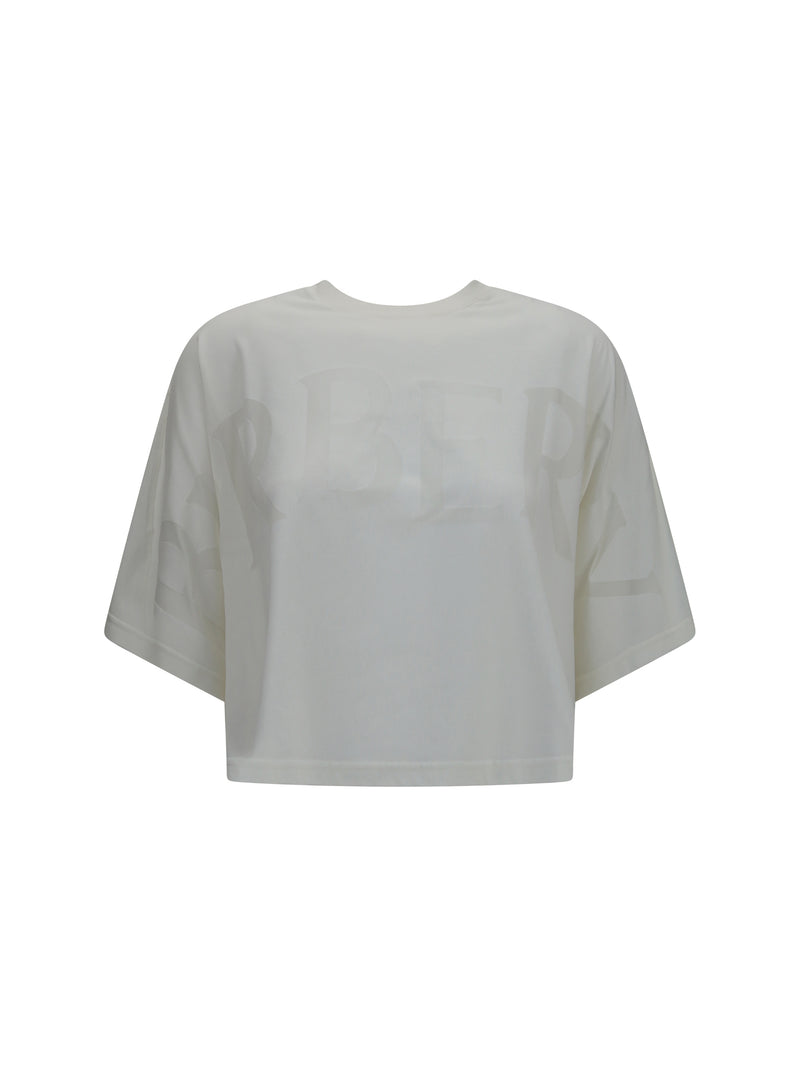 Burberry Burberry Logo Cotton T-shirt Chalk Women - World Class Fashion