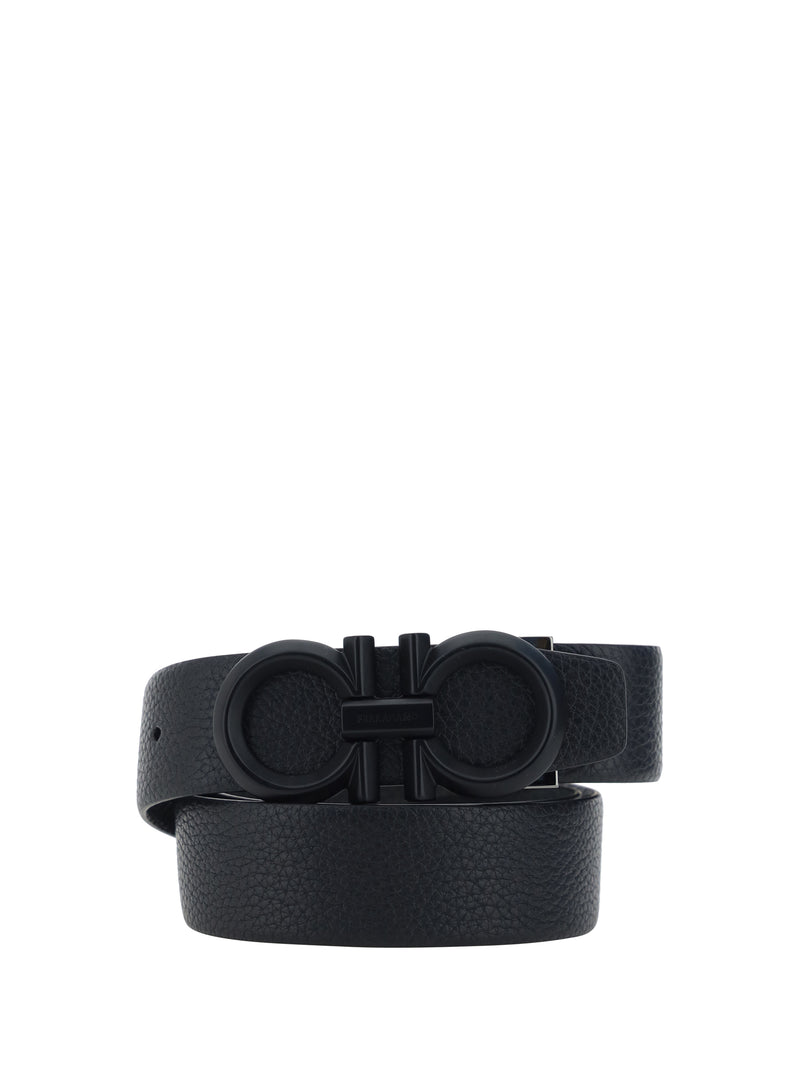 Ferragamo Ferragamo Gancini Leather Belt Nero - World Class Fashion