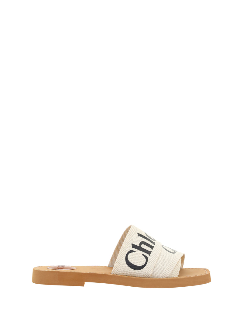 Chloe Chloé Woody Sandals White Women - World Class Fashion