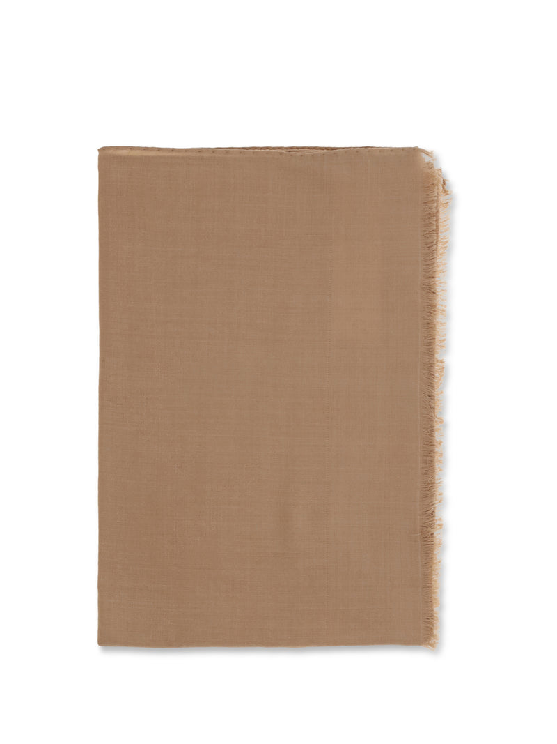 Max Mara Max Mara Fringed Scarf Cammello - World Class Fashion