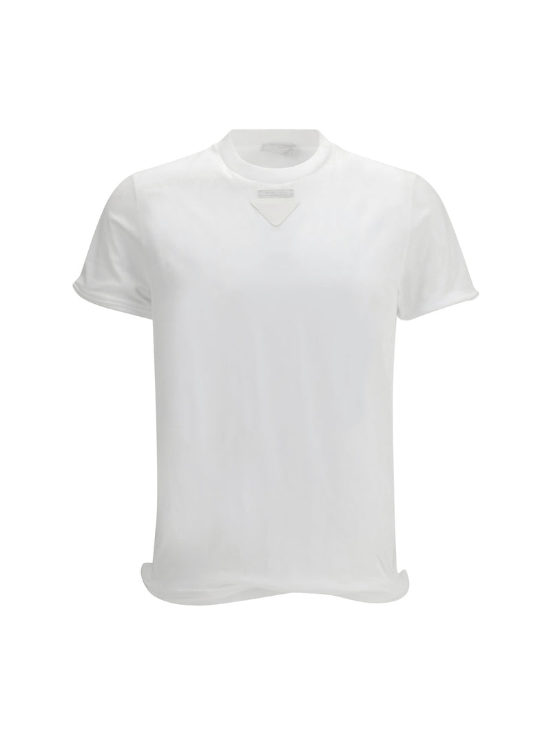 Prada Prada Mouldable Cotton T-shirt Bianco - World Class Fashion