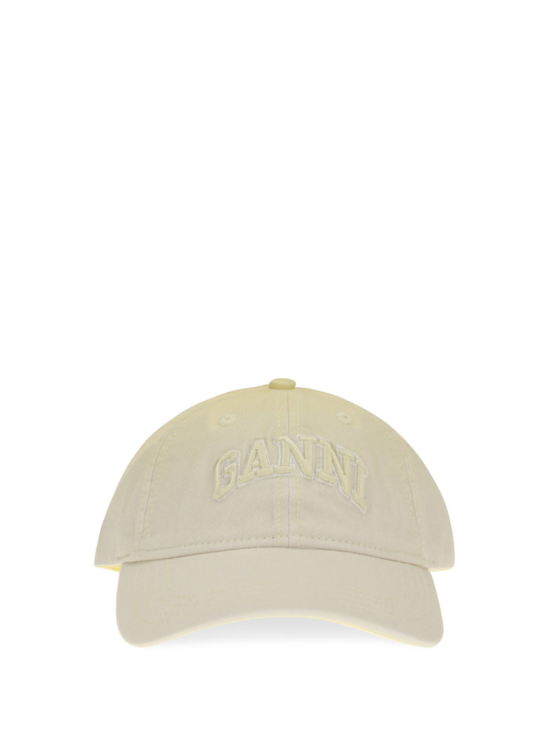 Ganni Ganni Cotton Logo Baseball Cap - World Class Fashion