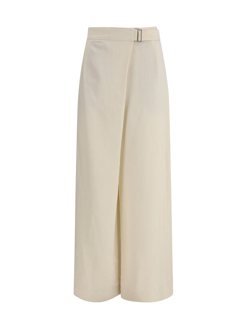 Brunello Cucinelli Brunello Cucinelli Crossed Pants Panna Women - World Class Fashion