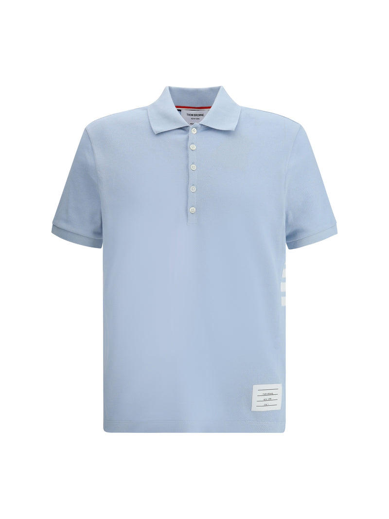 Thom Browne Thom Browne Polo Whit Iconic Bands - World Class Fashion