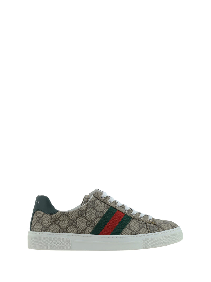 Gucci Gucci Zapatillas de mujer Beige-Ébano/VRV/Verde - World Class Fashion