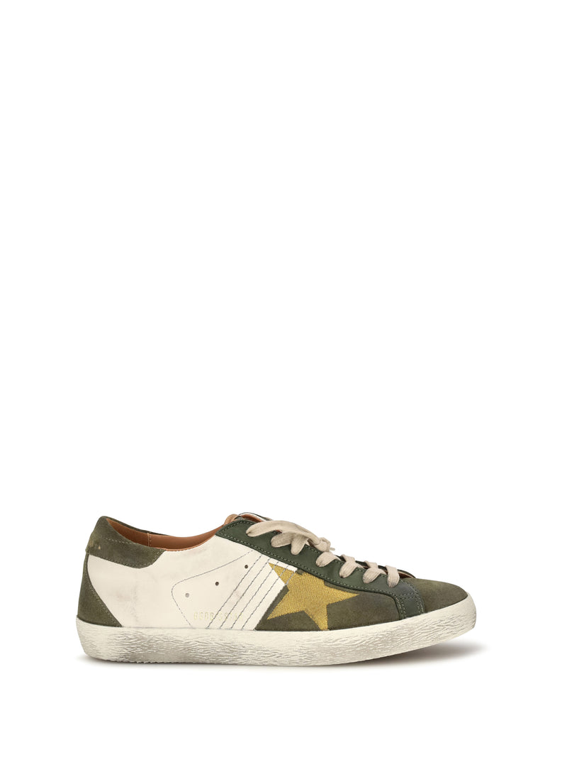 Golden Goose Golden Goose Super Star Sneakers Olive Green/Cream/Ocher - World Class Fashion