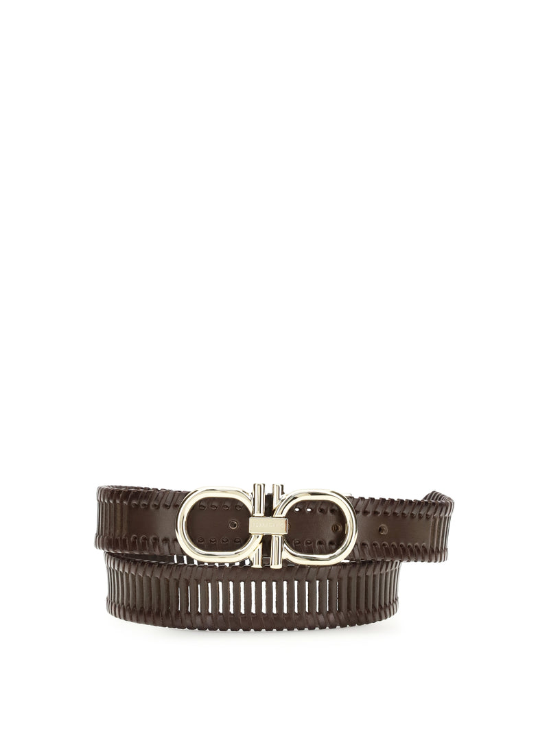 Ferragamo Ferragamo Adjustable Gancini Belt T.MORO - World Class Fashion