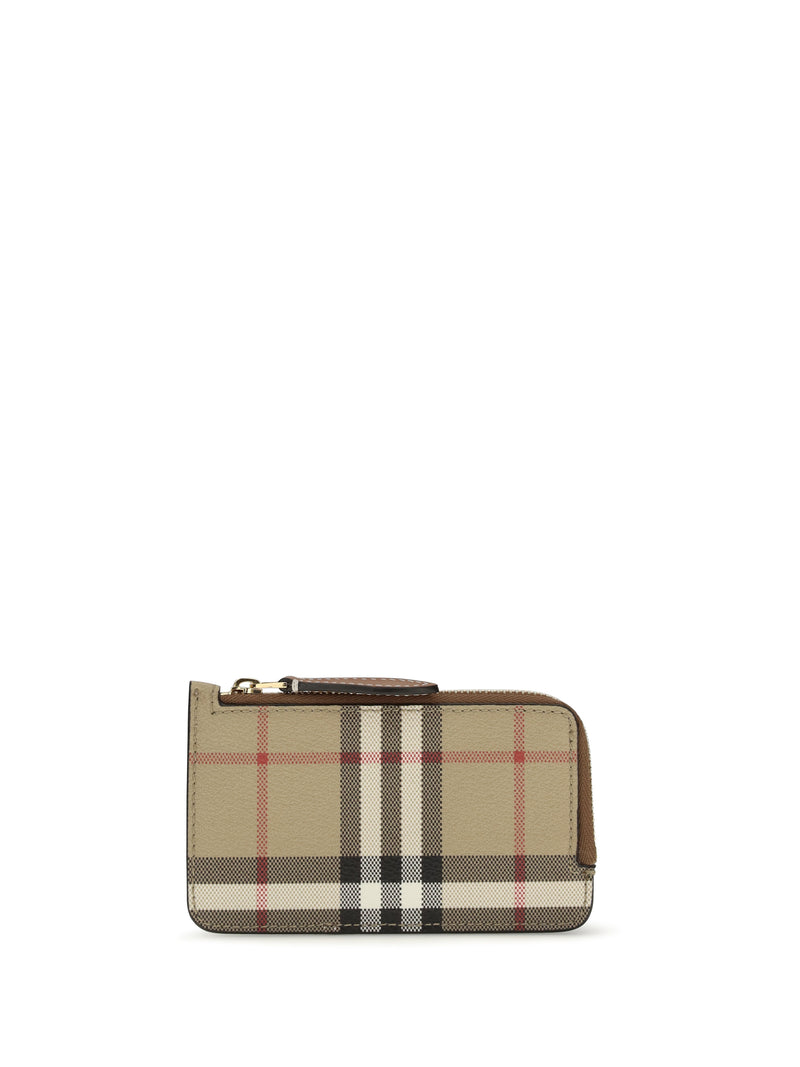Burberry Burberry Check Card Holder With Zipper - World Class Fashion