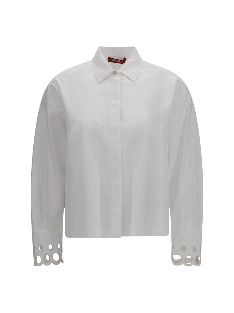 Max Mara Studio Max Mara Studio Cotton Poplin Shirt White - World Class Fashion