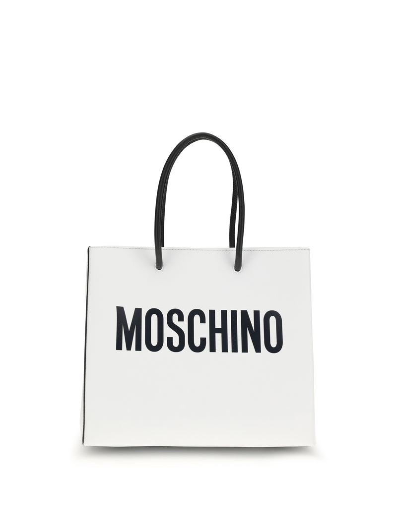 Moschino Moschino Leather Top-Handle Tote Bianco Women - World Class Fashion