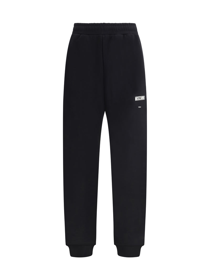 Moschino Moschino Cotton Sweatpants Fantasia Nero - World Class Fashion