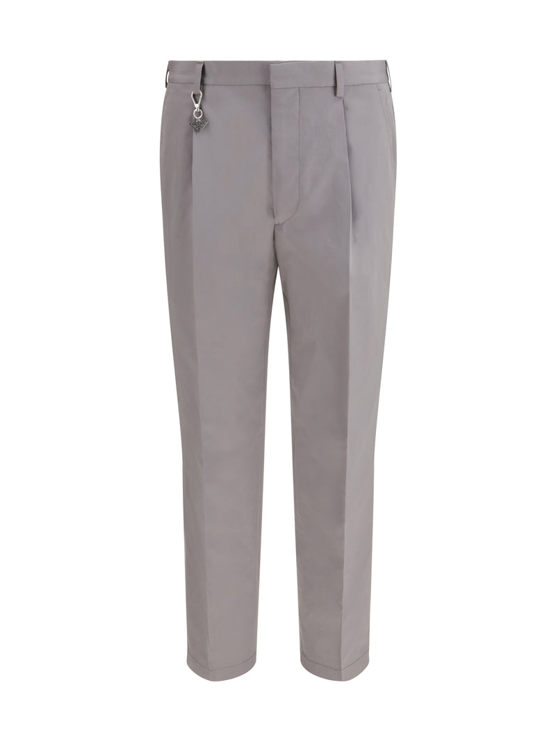 Prada Prada Tailored Cotton Poplin Pants Acciaio - World Class Fashion