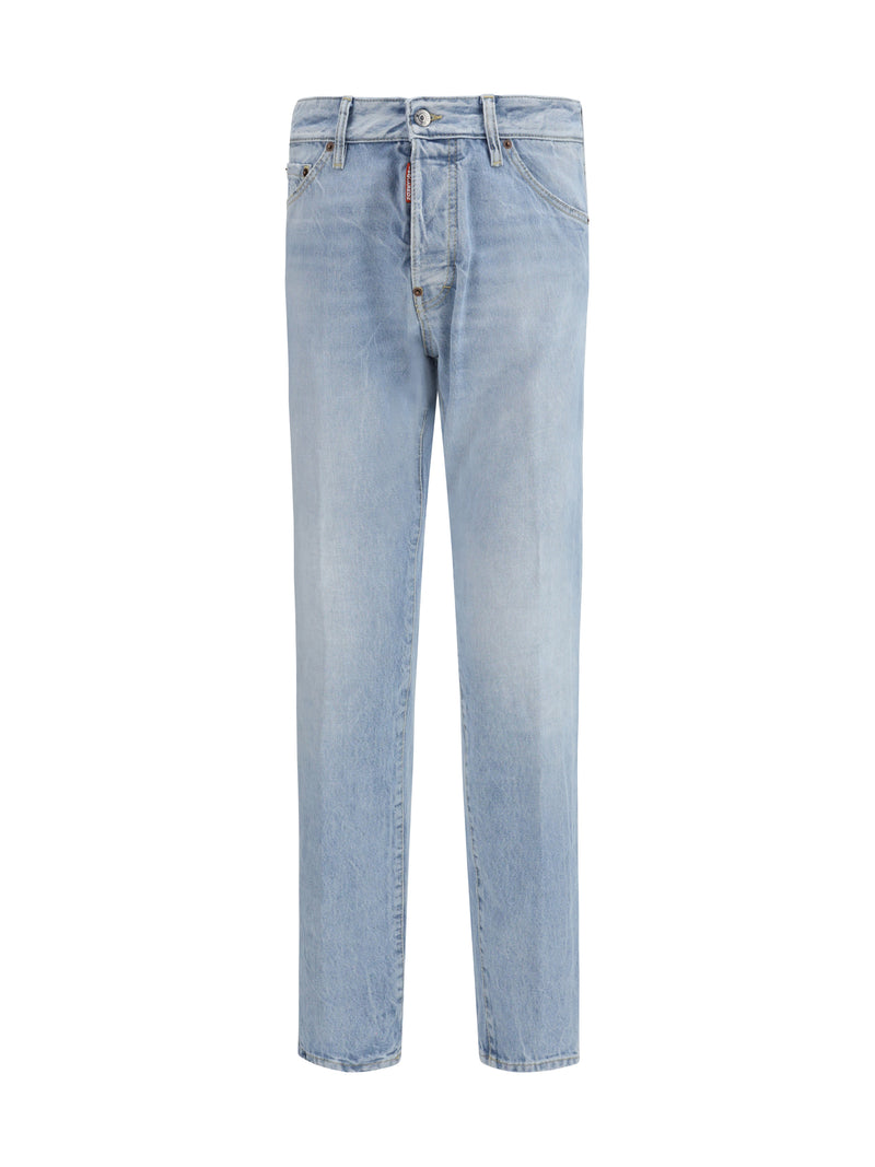 Dsquared2 Dsquared2 Belt-loop Ripped Jeans Navy Blue - World Class Fashion