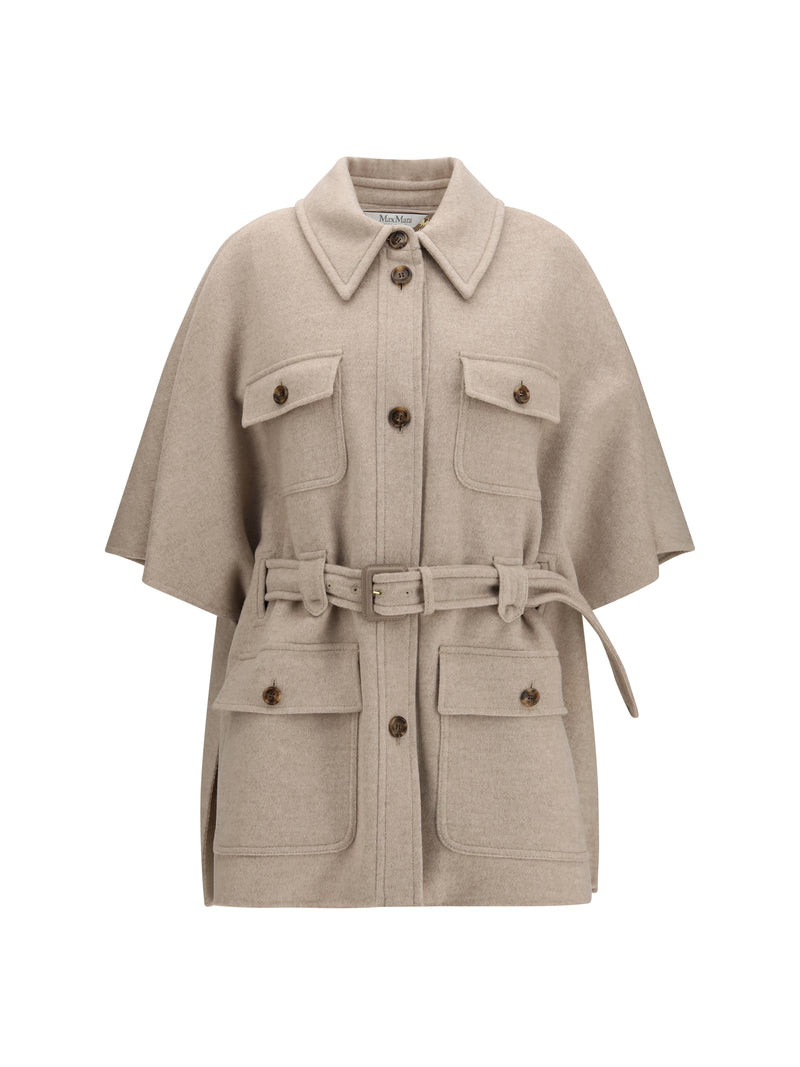 Max Mara Max Mara Nettare Cashmere Cape With Belt - World Class Fashion