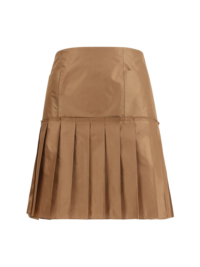 Fendi Fendi Silk Taffetas Skirt Nut-26 - World Class Fashion