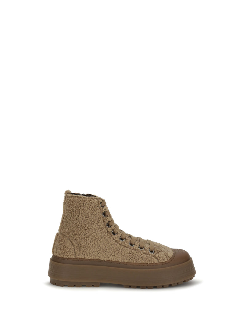 Casadei Casadei Explorer Bouclé Sneakers Caramello - World Class Fashion