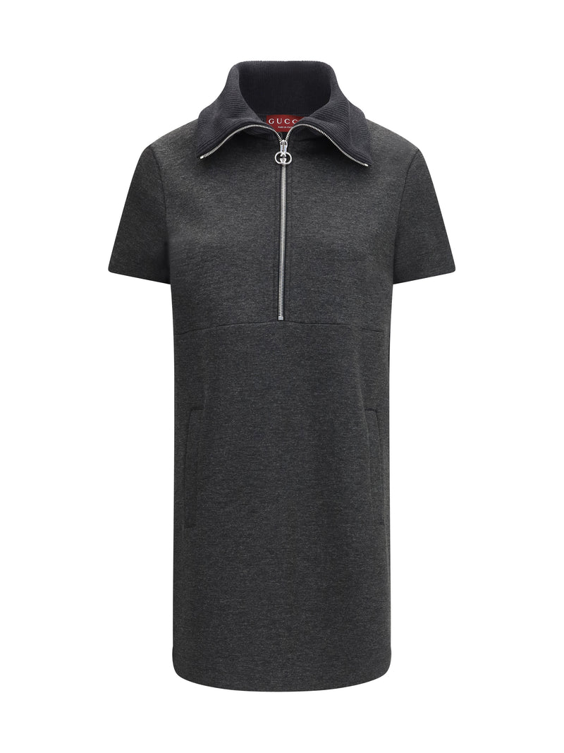 Gucci Gucci Double GG Dress Dark Grey - World Class Fashion