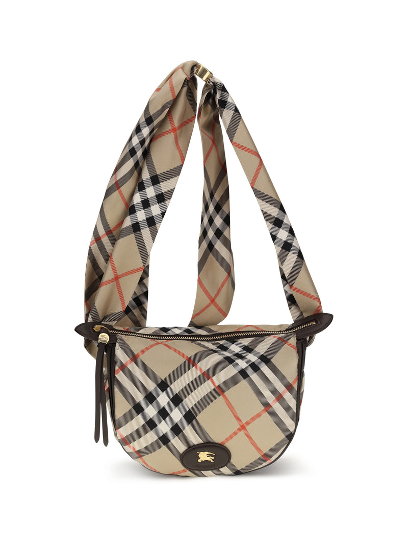 Burberry Burberry Ribbon Silk Twill Shoulder Bag Sand - World Class Fashion