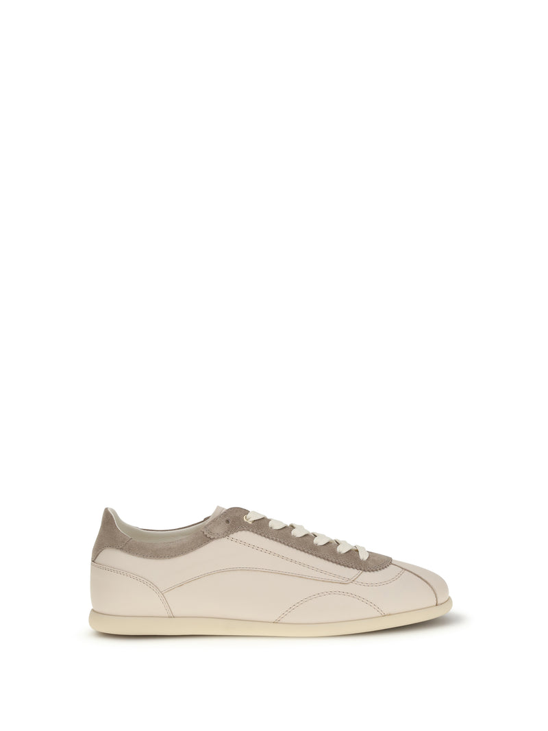 Brunello Cucinelli Brunello Cucinelli Leather and Suede Sneakers Burro+Koala - World Class Fashion