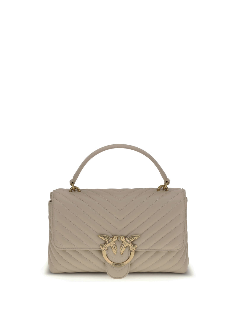 Pinko Pinko Love Lady Handbag Beige-Grigio Fumo-Antique Gold - World Class Fashion